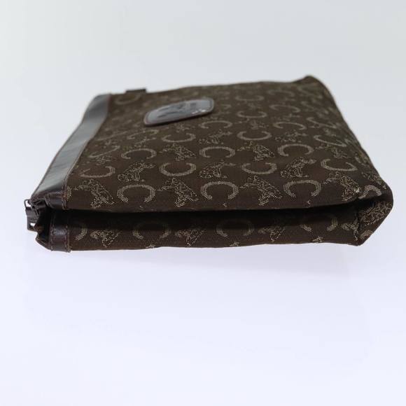 CELINE C Macadam Canvas Clutch Bag Brown Auth bs13749 - Picture 3 of 16